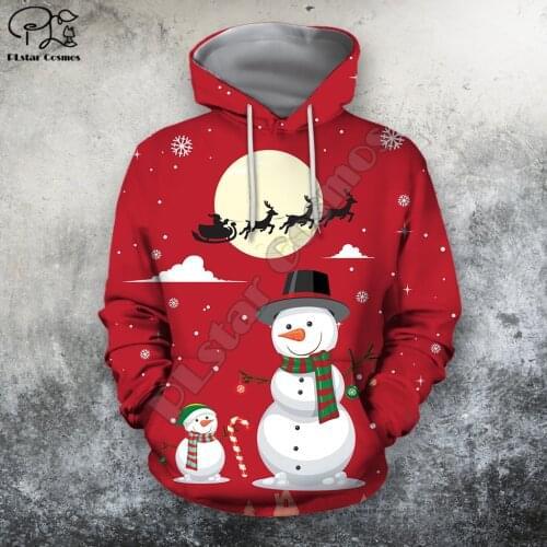 PLstar Cosmos Merry Christmas Santa Claus 3D Printed Hoodies Sweatshirts Zip Hooded For Men And Women Casual Streetwear Style-33