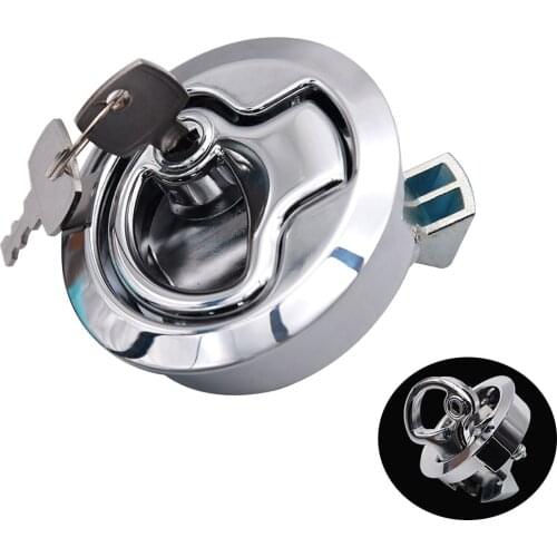 Stainless Steel Flush Mount Hatch Flush Pull Latch Marine Lock with Key Lift Slam Latch Hardware for RV Boatin Decice Deck Hatch