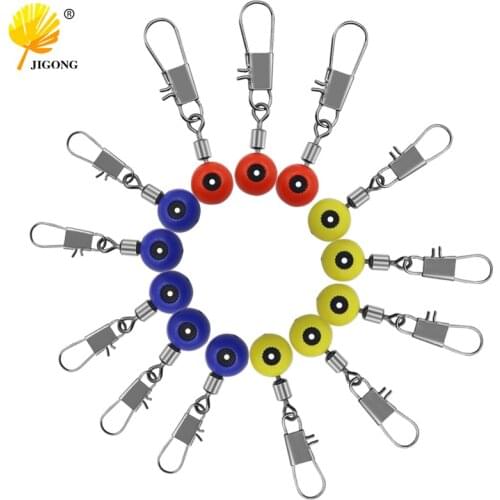 100pcs fishing buoy stop space bean connector sea fishing saltwater fishing tackle plastic metal fittings