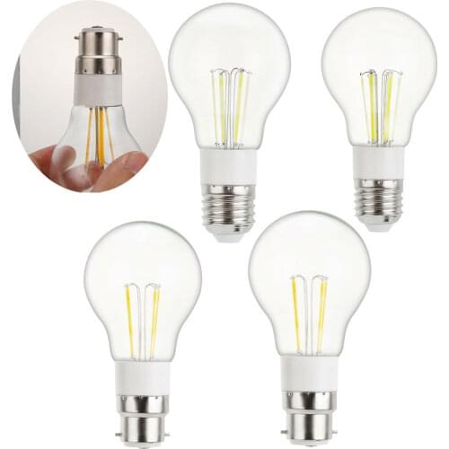 10X Vintage LED Edison Bulb Retro A55 E27 3W 4W 6W Home Decoration Light B22 Bayonet Lamp Replace 110V 220V DC 12V