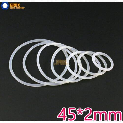 20 Pieces 45*2mm Silica Gel Sealing Gasket Seal Washer O Ring