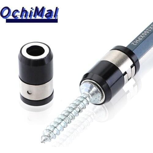 3PCS 6.35mm Screwdriver Bit Head Magnetic Ring Metal Anti-Corrosion Strong Magnetizer Screws Ring Screw Magnetic Holders