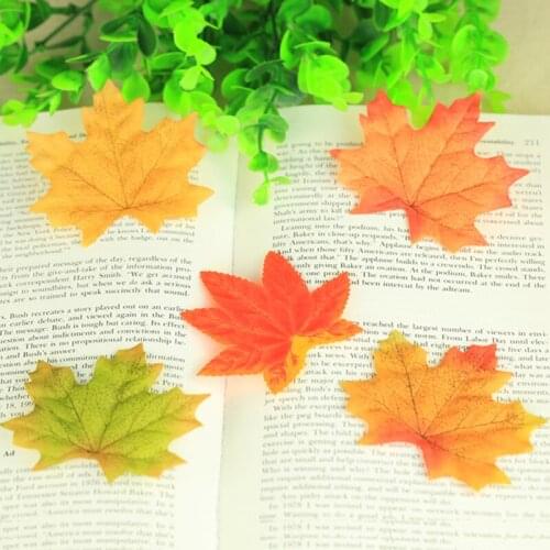 5pcs Artificial Maple Leaves Autumn Fall Foliage Vivid Colorful Leaf Photography Props Background Decoration ins Accessories