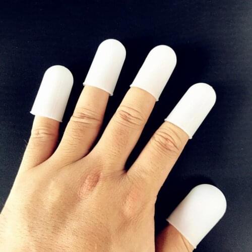5Pcs/Set White Anti-scald Silicone Finger Cap Cover Sleeve Finger Protection For Kitchen Protect Barbecue Kitchen Tool Dropship