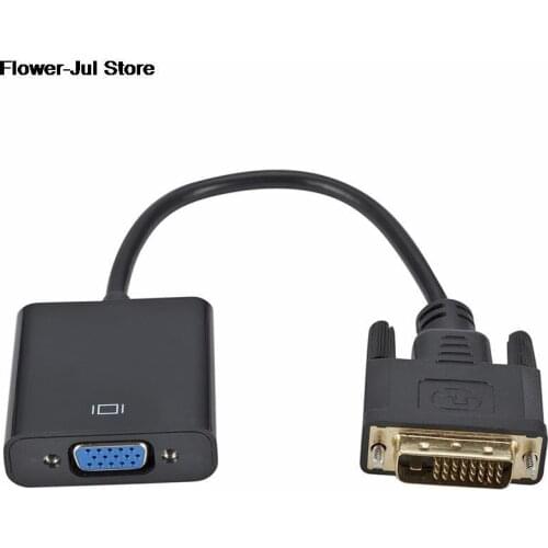 DVI Male to VGA Female Video Converter Adapter DVI 24+1 15 Pin DVI-D to VGA Adapter Cable 1080P
