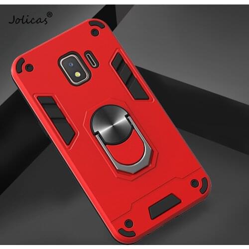 Car Ring Stand Holder Protective Mem Cases For Samsung J2 Pro 2018 Hard PC Cover Carcaso Samsung Galaxy J2 Core Grand Prime Pro