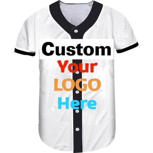 Custom Baseball Shirt Custom Tshirt Brand Logo/TXT/Your own Design/Photo 3D Print Unisex Streetwear Hip Hop Baseball Team Jersey