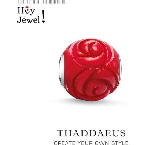 Beads Red Enamel Rose,2019 New 925 Sterling Silver Charms Fits Bracelet Europe Lucky Jewelry Accessories Romantic Gift For Women