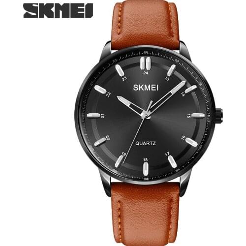 Luxury watches quartz mens watches leather strap 30M waterproof men watch free shipping watch for men clock SKMEI reloj hombre