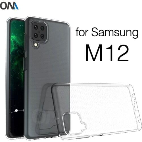 Case For Samsung Galaxy M12 TPU Silicone Clear Fitted Bumper Soft Case for Samsung Galaxy A12 Transparent Back Cover