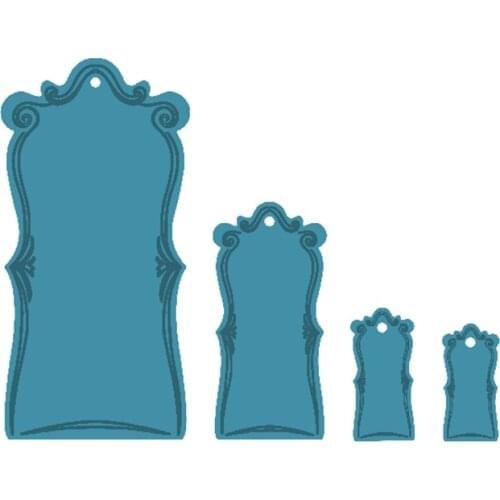 Ornate Torn Tag Frame Metal Cutting Dies Stencils For DIY Scrapbooking Decoration Embossing Paper Card Handcraft Die Cut 2019