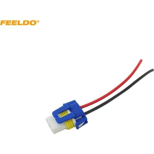 FEELDO 150PCS 9005 female ceramic bulb socket case for Halogen headlamp pigtail connector holder