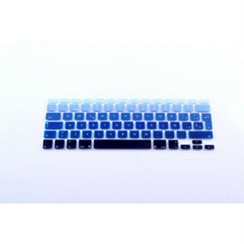 Gradient Blue Rainbow Spanish UK EU Silicone KeyboardX15 Cover Skin Protector For Apple MacBook Pro air Retina 13 15 17