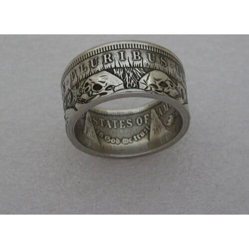 Handcrafted Ring Coin Ring Handmade from 1896 Hobo Morgan dollar