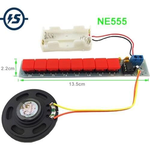 DIY Kit NE555 Component Electronics Electric Piano Organ Module Battery Box