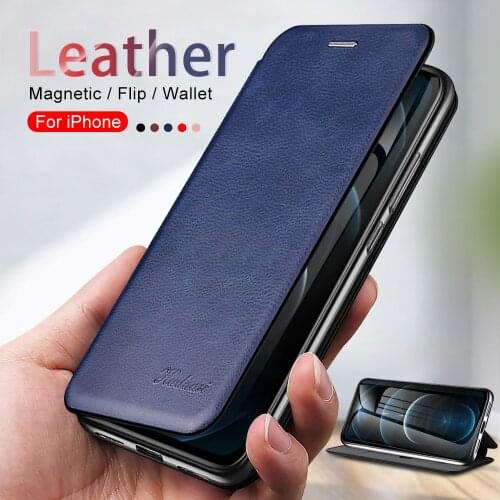 For Iphone 12 Mini Case Leather Flip Magnetic Case For Iphone 12 Pro Max Aifon 12mini Phone 12Pro Cover Stand Book Wallet Coque