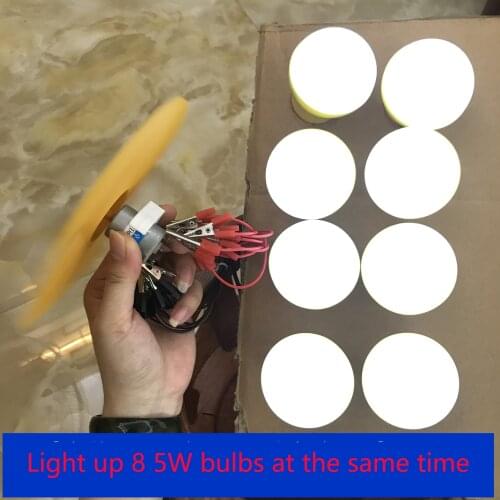 Micro wind turbine, wind power generation, fan led light physical science experiment