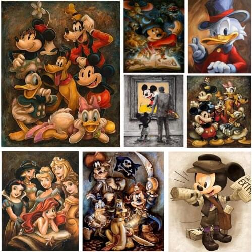 Diy 5D Diamond Painting Disney "Mickey"Cross Stitch Kit Full Drill Square Embroidery Mosaic Picture Rhinestones Home Decor Gift