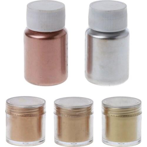 5 Colors Metal Pearl Powder Kit Epoxy Resin Colorant Glitter Marble Metallic Pigment Resin Dye Colorant Jewelry Making X4YA