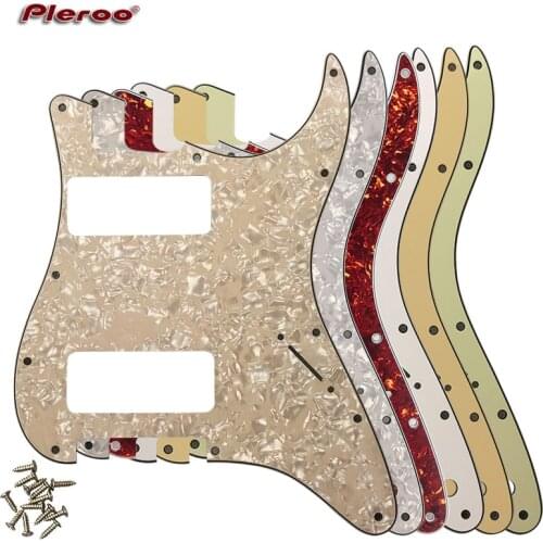 Pleroo Great Quality Guitar Parts 2 P90 Strat Guitar PICKGUARD No Control For US 11 Screw Holes Strat 2 P90 Humbuckers