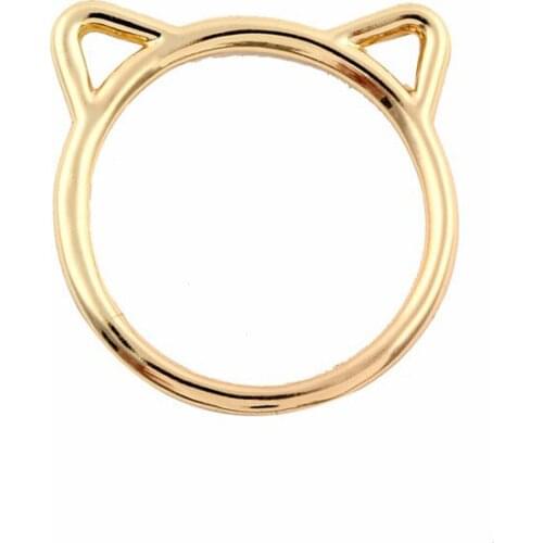Wholesale 10pc/lot Fashion Accessories Jewellery Rings Lovely Kitty Cats Ear Rings Kids Women Wedding and Party Gifts Size 6.5