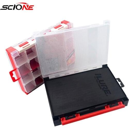 PP Double-Sided Lure Box Double-Layer Multifunctional Box Lure Bait Box Portable Hand Tool Box Sequin Box Accessory Box X624G