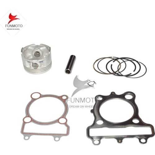 PISTON AND PISTON RINGS /PIN / CIRCLIP/GASKESTS FOR JIANSHE 250-5 LONCIN 250-F KINLON 250 MODEL IS JS-FG LC171FMM