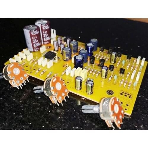 HIFI Tone Pre-board AC 18-24V with 2SA992 B647/D667 Transistor Fully Discrete Preamp Front Board LM317/337 Voltage Regulator