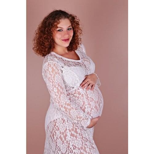 SexeMara Maternity photography props Maternity dress Lace Maternity gown Fancy shooting photo Pregnancy Clothing Ropa Premama