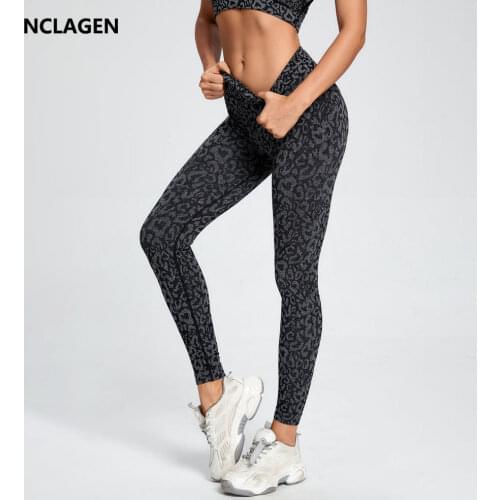 NCLAGEN Yoga Pants Seamless Leggings Sport Women Fitness High Waist Elastic Squat Proof Leopard Prints GYM Booty Scrunch Tights
