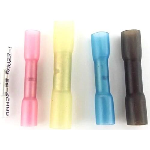 Heat Shrink Electrical Wire cable Terminals Block Connector Crimp Waterproof Insulated Sleeve Butt plice 22-18/16-14/12-10AWG