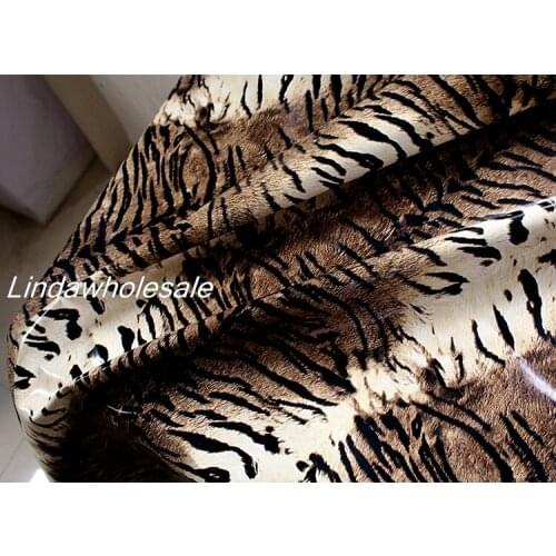 Tiger print artificial leather pu jacket fabric,Coat tablecloth waterproof cloth,140cm*45cm/pcs