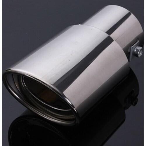 Auto Partner Universal Chrome Stainless Steel Car Rear Round Exhaust Pipe Tail Muffler pipe clamp For Universal Cars