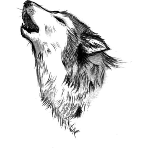 Funny Howling Wolf PVC Motorcycle Car Sticker Vinyl Waterproof Decal Personalized Car Decoration 11.1CM*13.8CM