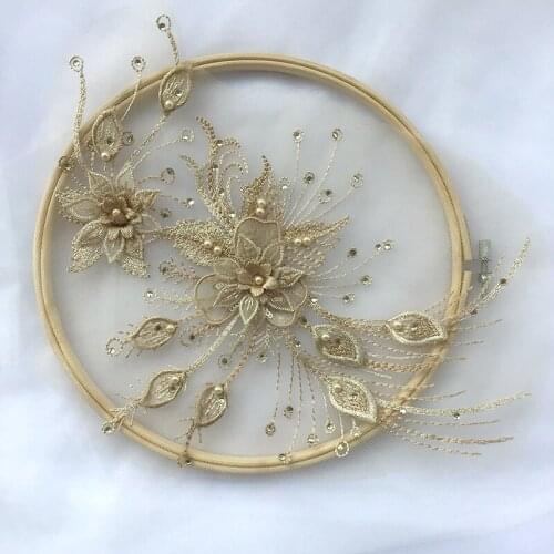 1piece New Nail Beads Rhinestones Embroidered Lace Flower Stickers Cothing Dress bBelly Dance DIY Lace Patch Accessories