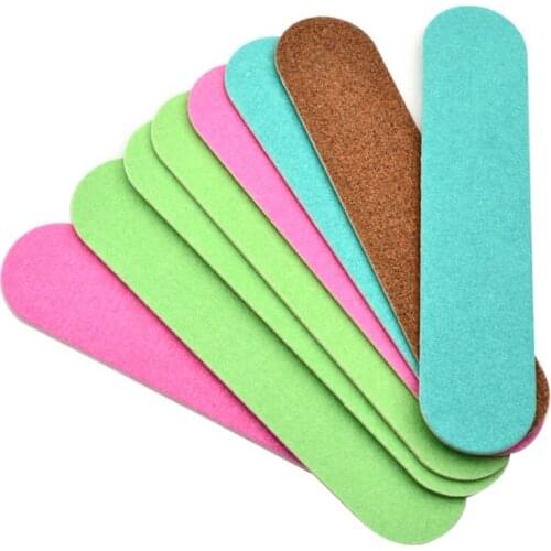 10pcs Mini Nail Files Set Wooden Disposable Colorful Files Pedicure Sanding Polishing Buffer Salon Manicure Tip Nail Art Tools