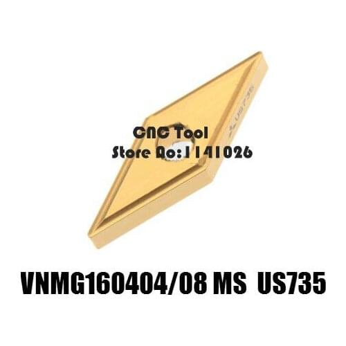 10PCS VNMG160404-MS/VNMG160408-MS US735,VNMG 160404/VNMG160408 carbide insert for turning tool holder,CNC,machine,boring bar