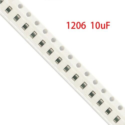 100pcs 10uF X5R Error 10% 10V 1206 106 smd capacitor