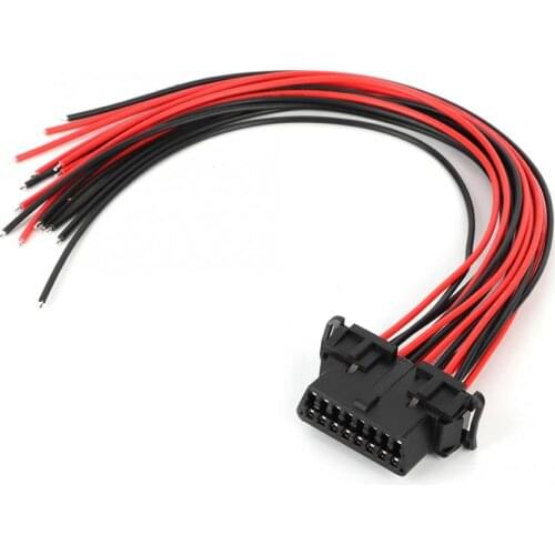 OBD2 16Pin Male Connector Extension Adapter Opening Female Cable Fits for Kia vehicles car accessories