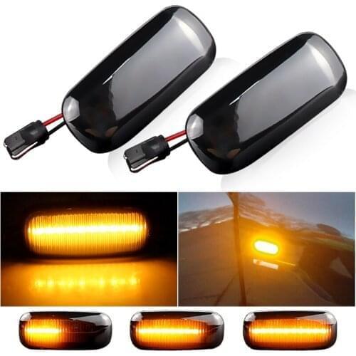 2PCS Smoked Side Marker Lamp LED Turn Signal Light Blinker Indicator For Audi A3 S3 8P A4 S4 RS4 B6 B7 B8 A6 S6 RS6 C5 C7