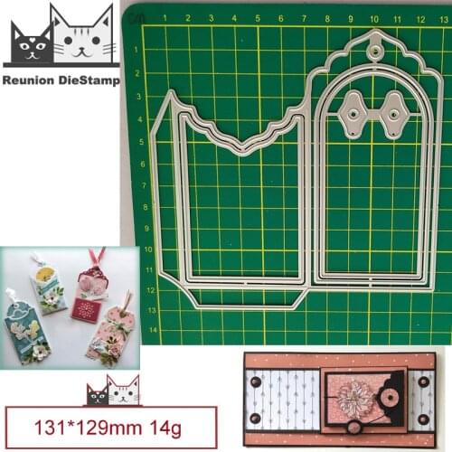 2021 Decoration Cut Die Label Tag Metal Cutting Dies Decorative Scrapbooking Steel Craft Die Cut Embossing Paper Cards Stencils