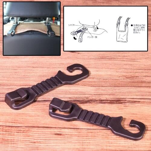 2X Car Seat Back Seatback Headrest Hanger Holder Hooks Organizer Pockets Luggage Bags Mount Backpack Vehicle Bracket Accessories