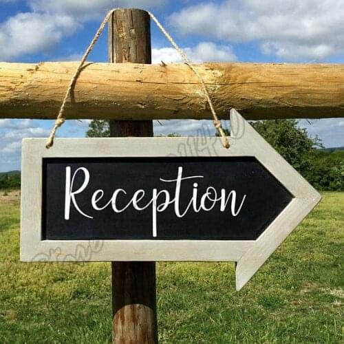 4pcs/set Reception Sticker Decal For Chalkboard Wedding Way Sign Decor Engagement Party Wall Sticker B287