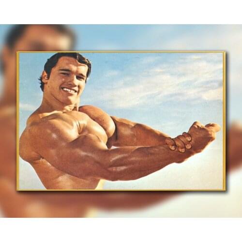 50 Custom Poster Silk Home Deco Arnold Schwarzenegger Bodybuilding Strong Muscle Wall Art Christmas Gift
