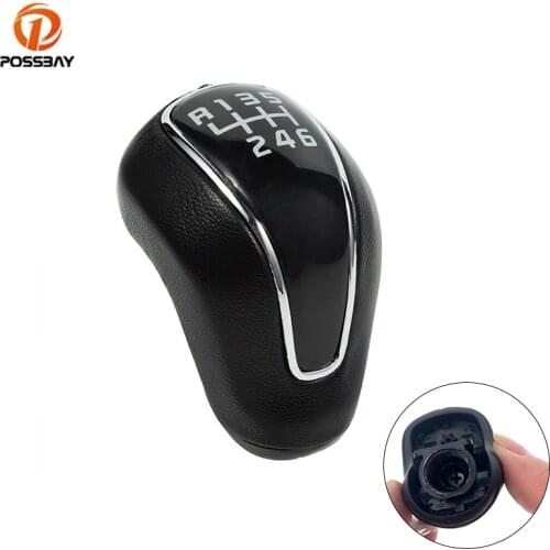 6 Speed Car Gear Shift Knob Black Leather Manual Shifter Lever Car Interior Parts for Kia Forte Cerato K3 2012 2013 2014-2016