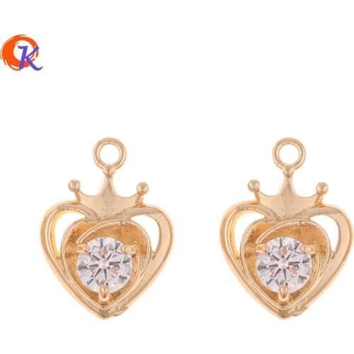 Cordial Design 50Pcs 12*16MM Jewelry Accessories/Charms/DIY Earrings Making/Heart Shape/Pendant/Hand Made/Earring Findings