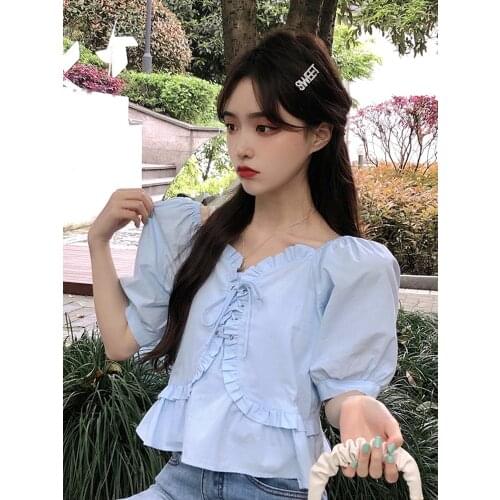 Женские голубые рубашки BADAWEN China At AliExpress