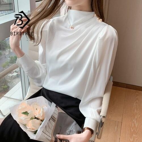 BIRDTREE TB Satin Blouses