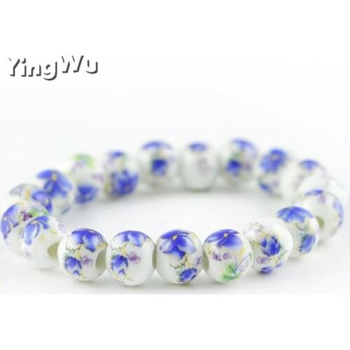 Yingwu Blue and White Porcelain Beads Bracelet OL Style Ceramics accessories made in china free shipping Creative Gifts