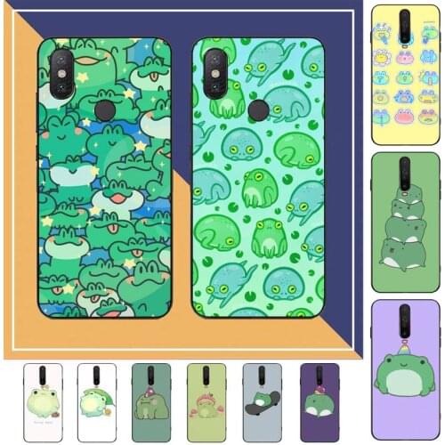 Green Funny The Frog cute cartoon Phone Case for Redmi Note 8 7 9 4 6 pro max T X 5A 3 10 lite pro
